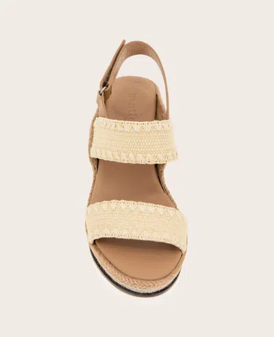 Gentle Souls Evora Wedge Sandal In Natural Textile
