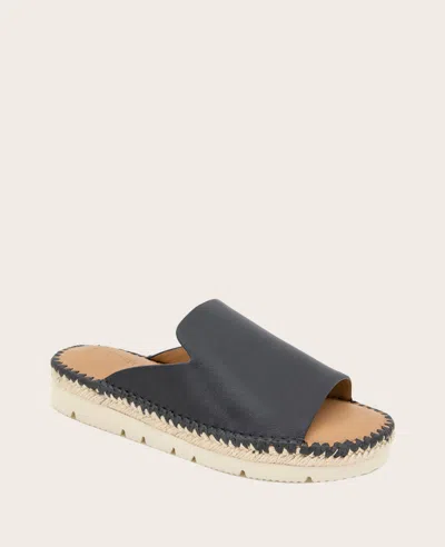 Gentle Souls - Leilani Leather Platform Slip On In Black Leather