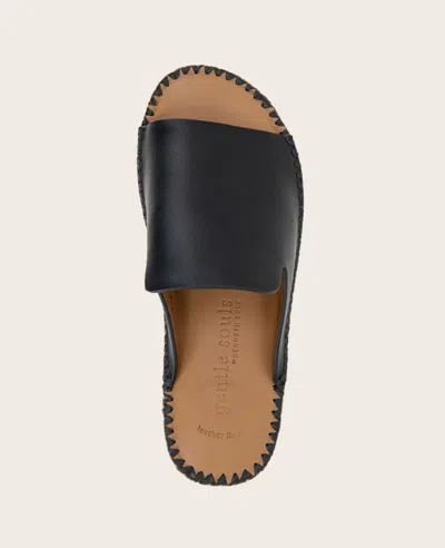 Gentle Souls - Leilani Leather Platform Slip On In Black Leather