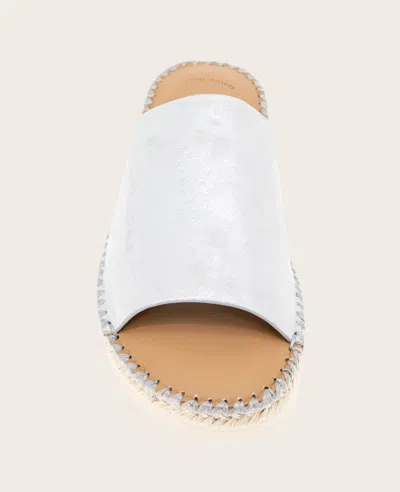 Shop Gentle Souls - Leilani Metallic Platform Slip On Sandal In Silver Leather
