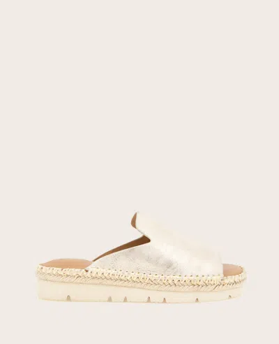 Gentle Souls - Leilani Metallic Platform Slip On In Gold Leather
