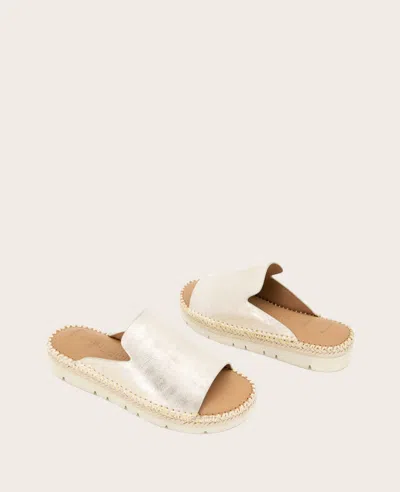 Gentle Souls - Leilani Metallic Platform Slip On In Gold Leather