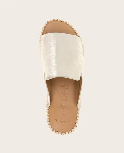 Gentle Souls - Leilani Metallic Platform Slip On In Gold Leather