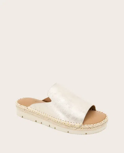 Gentle Souls - Leilani Metallic Platform Slip On In Gold Leather