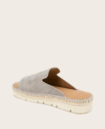 Shop Gentle Souls - Leilani Suede Platform Slip On Sandal In Dark Taupe Suede