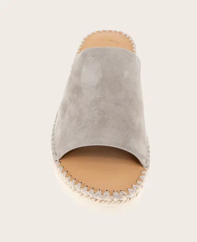 Shop Gentle Souls - Leilani Suede Platform Slip On Sandal In Dark Taupe Suede