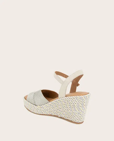 Gentle Souls - Nola Fabric Espadrille Wedge In Stone Fabric