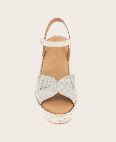 Gentle Souls - Nola Fabric Espadrille Wedge In Stone Fabric