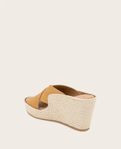 Gentle Souls - Porto Leather X Band Espadrille Wedge In Tan Leather