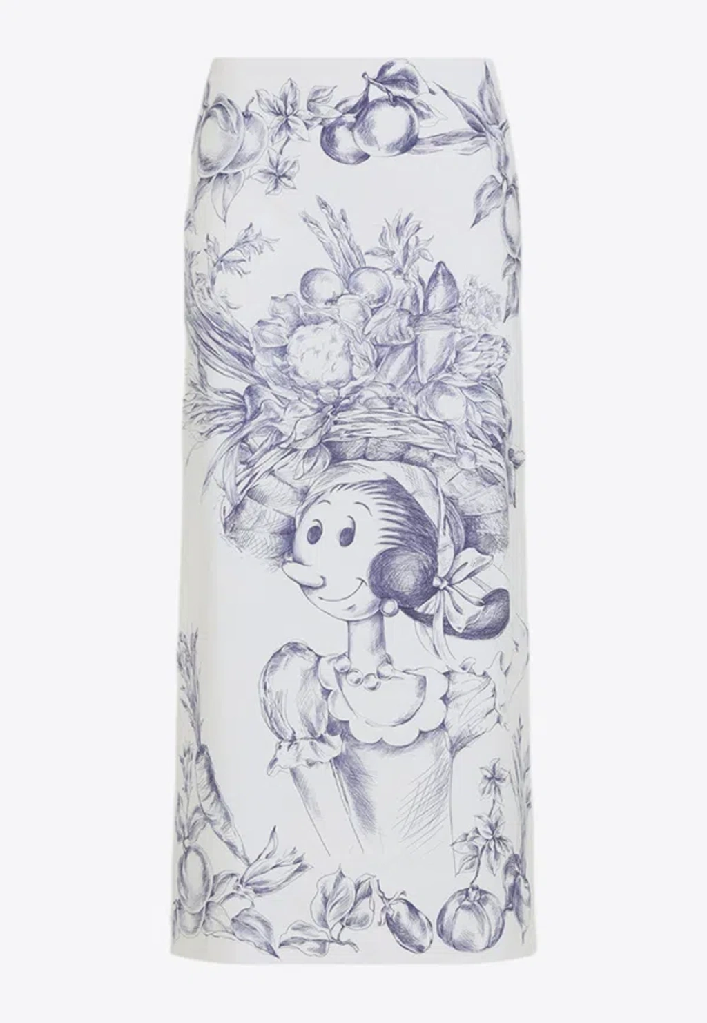 スカート Moschino Longuette skirt with Olivia print Moschino Longuette Skirt With Olivia Print In White | ModeSens