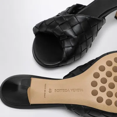 Bottega Veneta Interciato Woven Twist Mule Sandals In Black