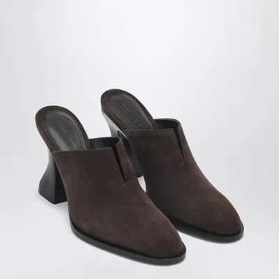 Bottega Veneta Women Mule Cha-cha In Soft Suede In Black