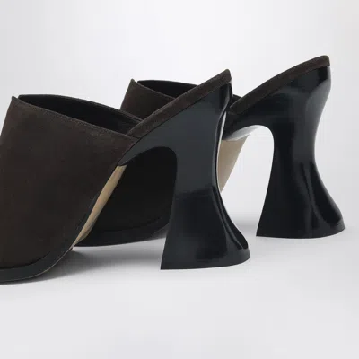 Bottega Veneta Women Mule Cha-cha In Soft Suede In Black