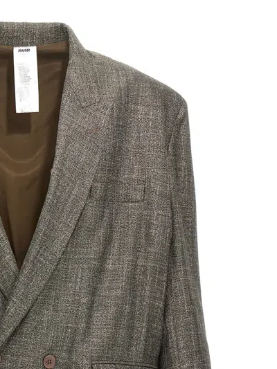 Magliano 'textured Double Breasted Blazer' In Gray