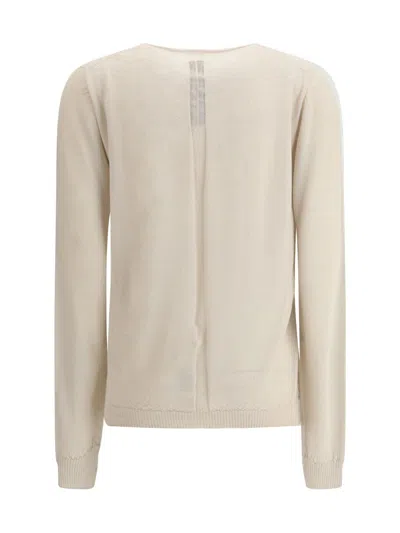 Rick Owens Alpaca And Wool Blend Sweater In Beige