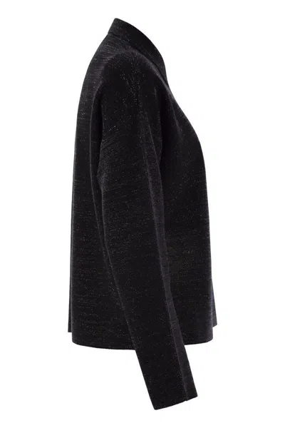 Fabiana Filippi Women's Cotton And Lurex Polo Neck Sweater In Black