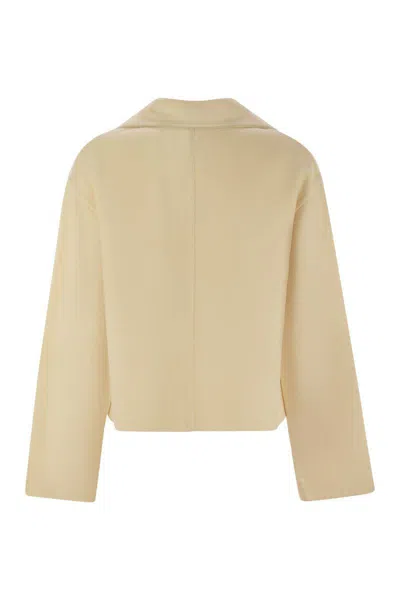 Fabiana Filippi Double Wool Jacket In Yellow