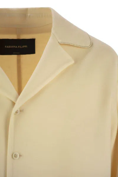 Fabiana Filippi Double Wool Jacket In Yellow