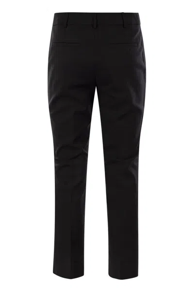 Sportmax Asiago - Cotton Mini Flare Trousers In Black