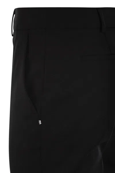Sportmax Asiago - Cotton Mini Flare Trousers In Black