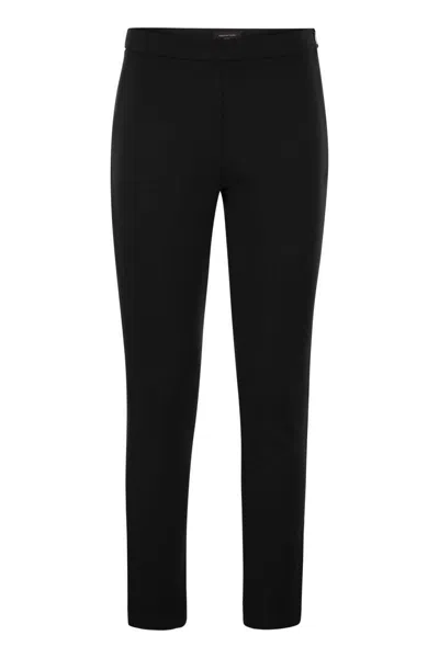 Fabiana Filippi Slim Trousers In Technical Cotton In Black