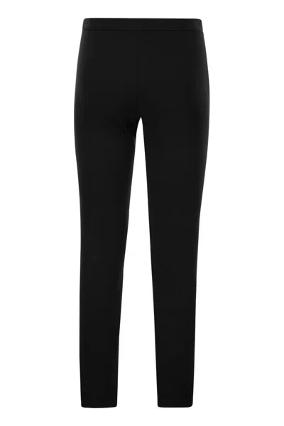 Fabiana Filippi Slim Trousers In Technical Cotton In Black