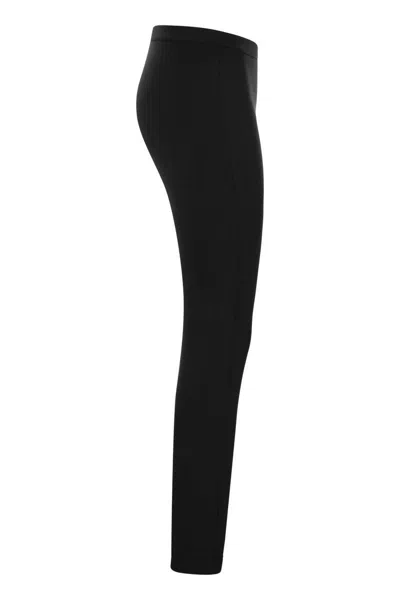 Fabiana Filippi Slim Trousers In Technical Cotton In Black