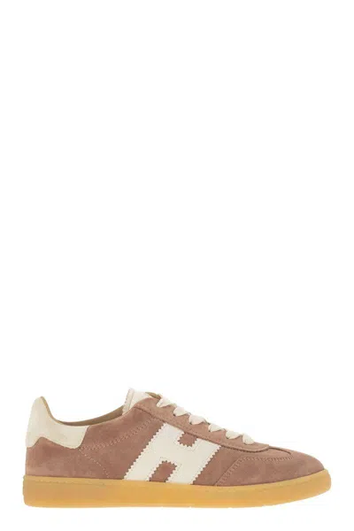 Hogan Low-top Sneakers Suede Finish In Pink