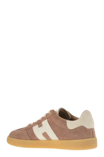 Hogan Low-top Sneakers Suede Finish In Pink