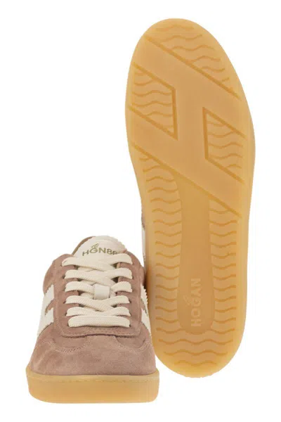 Hogan Low-top Sneakers Suede Finish In Pink