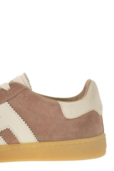 Hogan Low-top Sneakers Suede Finish In Pink