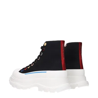 Alexander Mcqueen Stivaletti Uomo Tessuto Nero