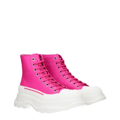 Alexander Mcqueen Tread Slick Leather High-top Sneakers