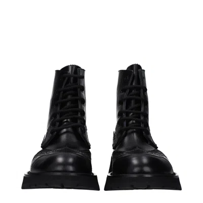 Alexander Mcqueen Punk Worker Ankle Boots For Men