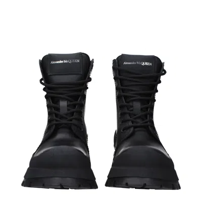 Alexander Mcqueen Stivaletti Uomo Pelle Nero