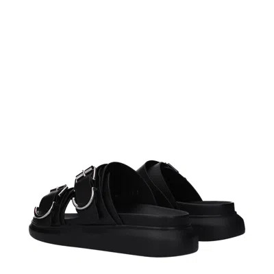 Alexander Mcqueen Slippers And Hooves Men Leather Black