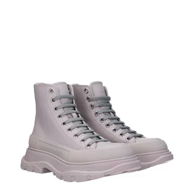 Alexander Mcqueen Leather Tread Slick High-top Sneakers