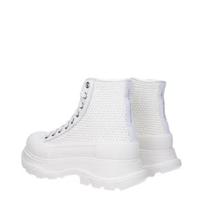 Alexander Mcqueen Tread Slick Canvas And Rubber Exaggerated-sole Ankle Boots