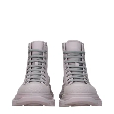 Alexander Mcqueen Leather Tread Slick High-top Sneakers