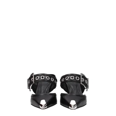 Alexander Mcqueen Punk 65mm Buckled Leather Mules