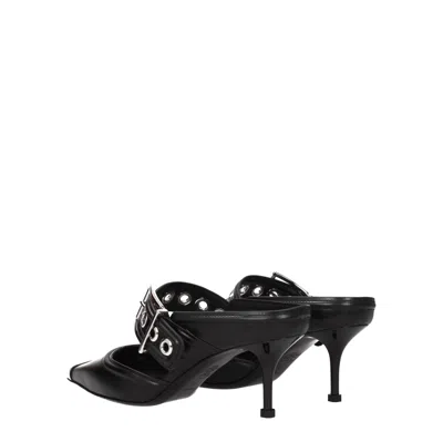 Alexander Mcqueen Punk 65mm Buckled Leather Mules