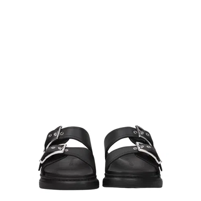 Alexander Mcqueen 50mm Rubber Slide Sandals In Black