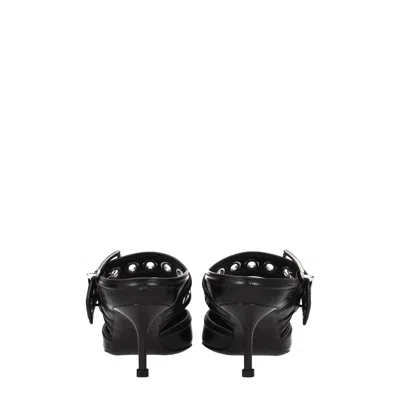 Alexander Mcqueen Punk 65mm Buckled Leather Mules