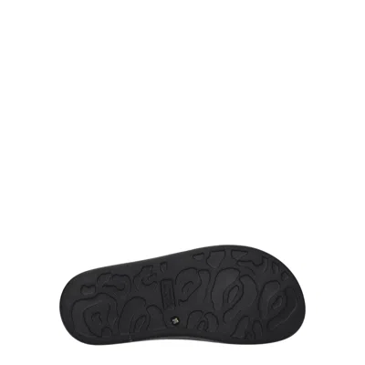 Alexander Mcqueen 50mm Rubber Slide Sandals In Black