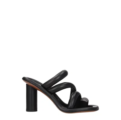 Ambush Sandals Women Leather Black