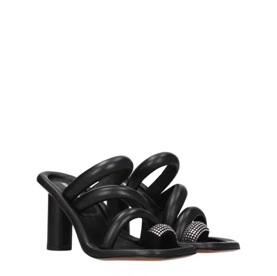 Ambush Sandals Women Leather Black