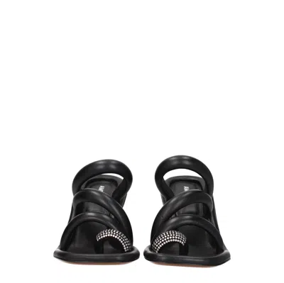 Ambush Sandals Women Leather Black