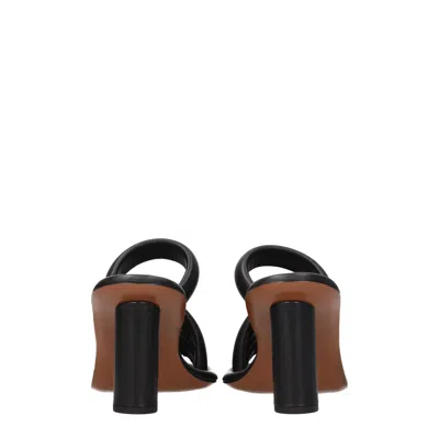 Ambush Sandals Women Leather Black