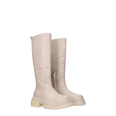 Ash Boots Women Leather Beige/cream