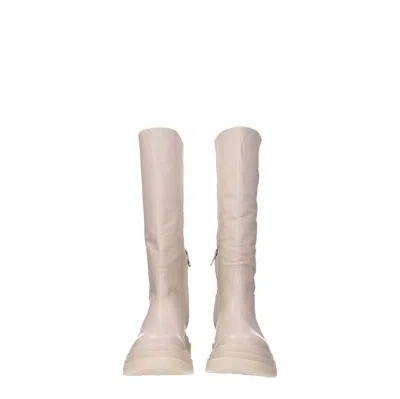 Ash Boots Women Leather Beige/cream